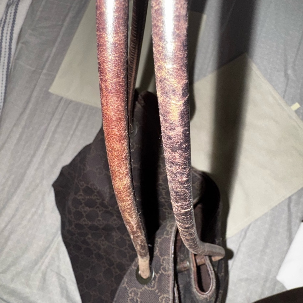 Gucci Dark Brown Monogram Tote - Picture 11 of 12